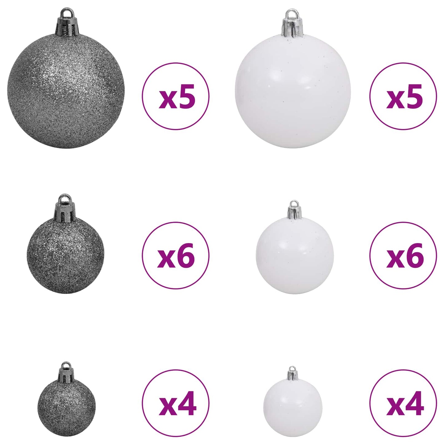 Artificial Hinged Christmas Tree White 31.50 x 31.50 x 59.06 in