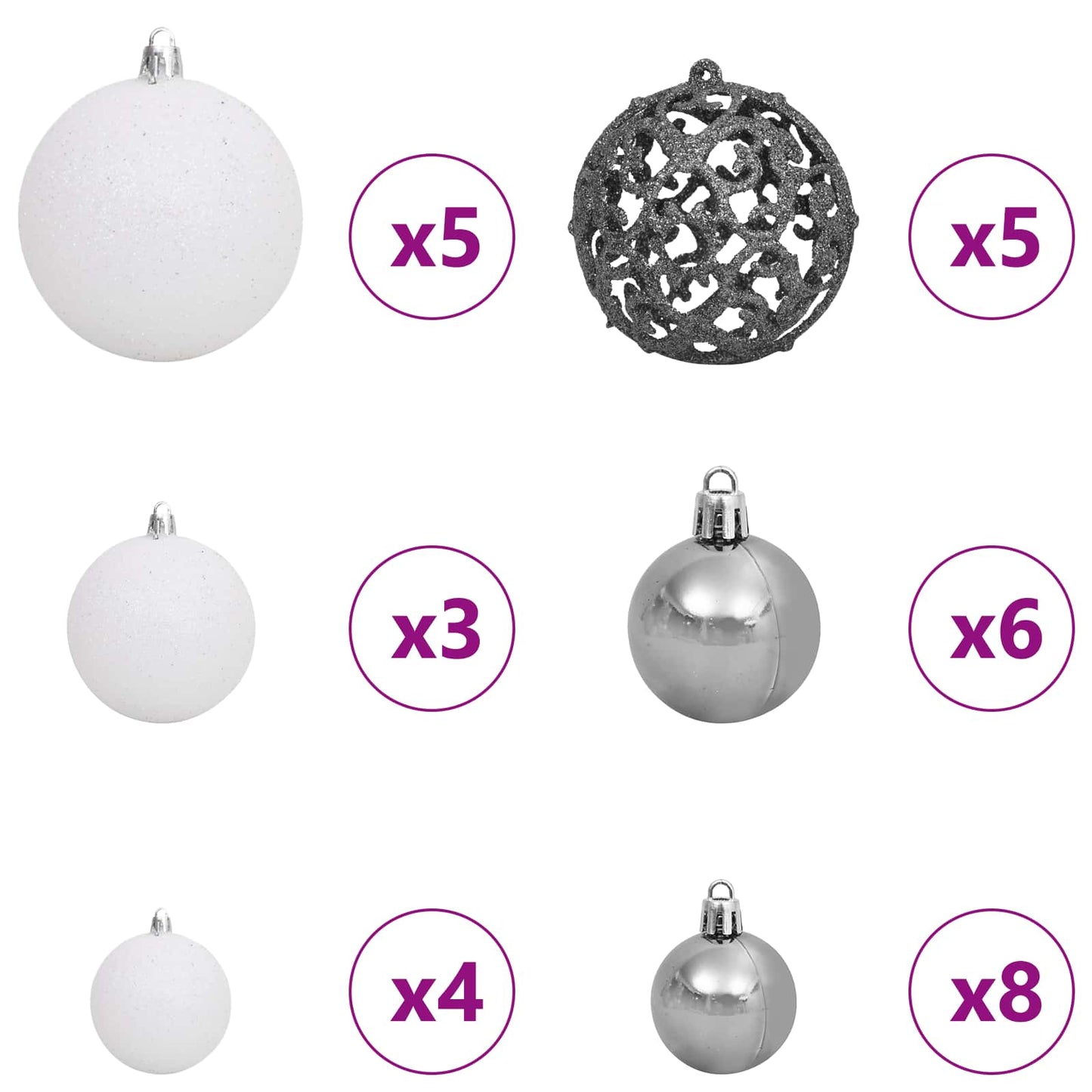 Artificial Hinged Christmas Tree White 31.50 x 31.50 x 59.06 in