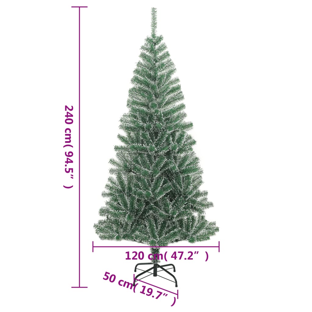 Artificial Christmas Tree 300 LEDs & Flocked Snow 94.5