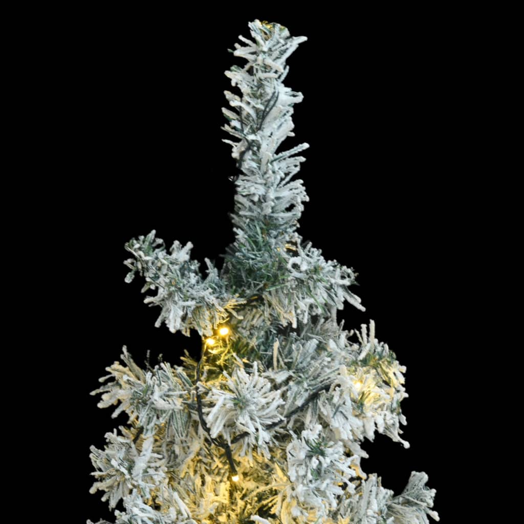 Slim Christmas Tree 300 LEDs & Flocked Snow 106.3