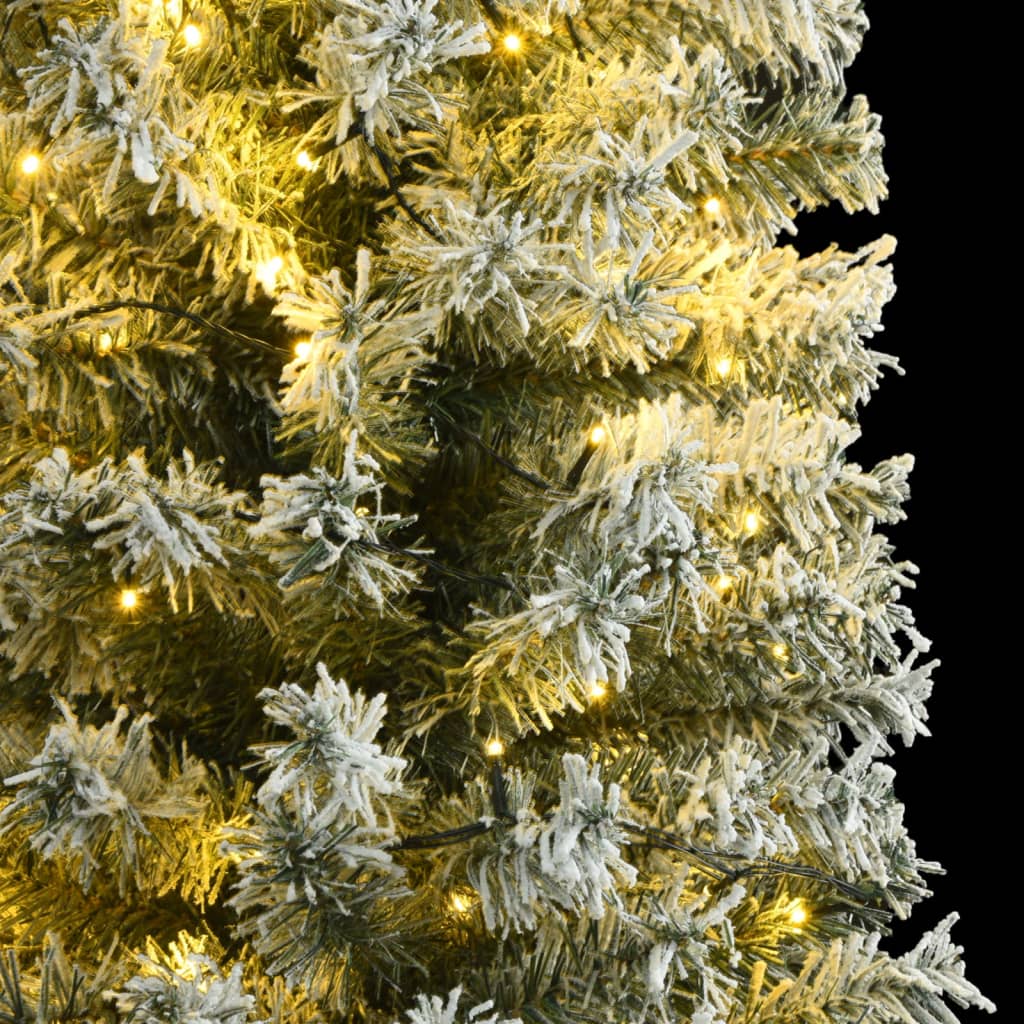 Slim Christmas Tree 300 LEDs & Flocked Snow 106.3