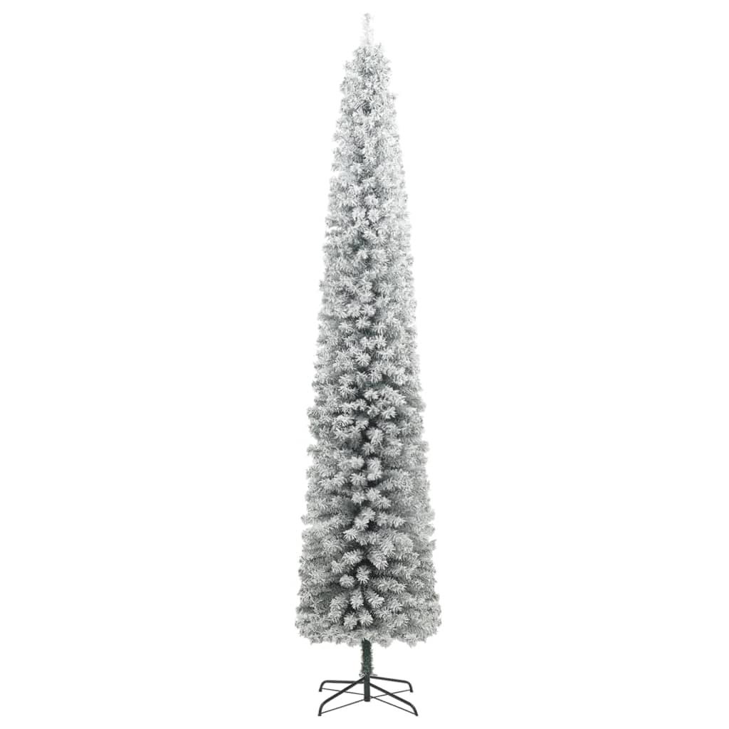 Slim Christmas Tree 300 LEDs & Flocked Snow 106.3