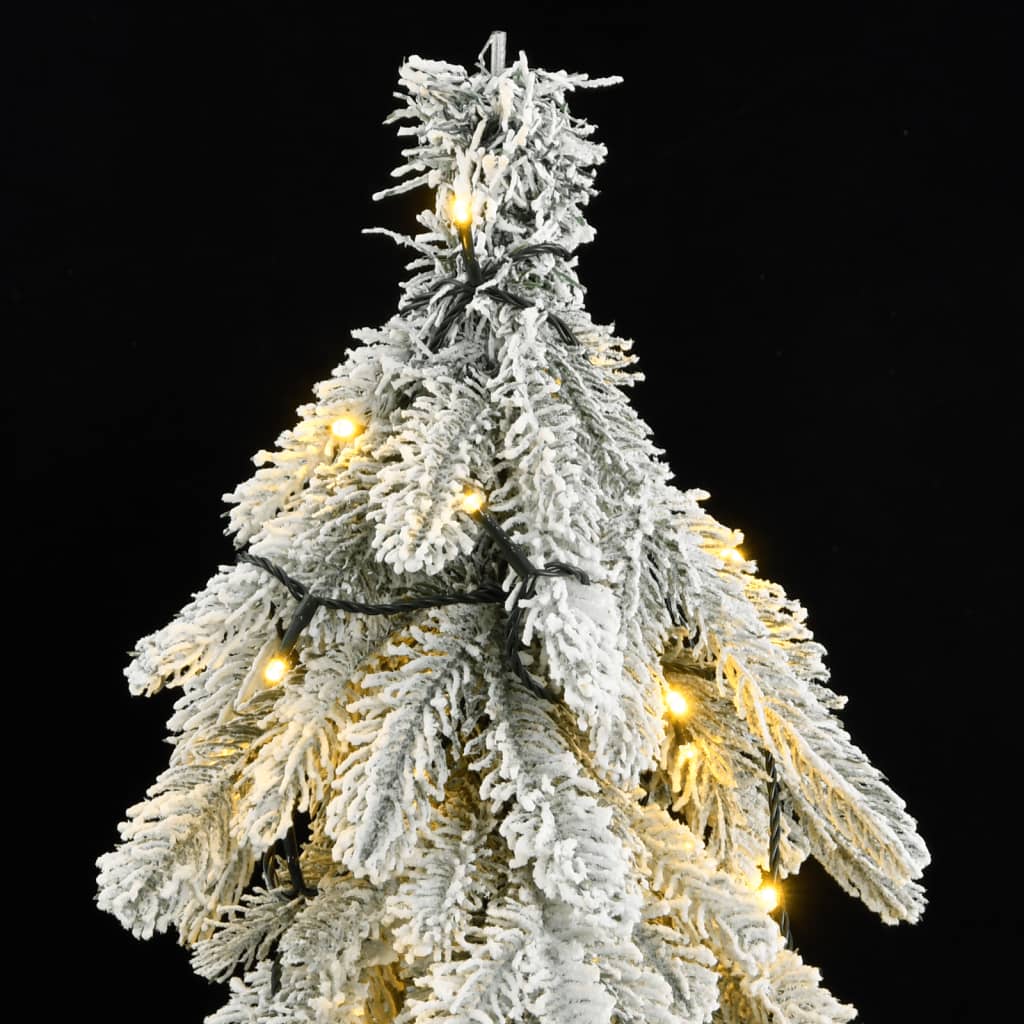 Artificial Christmas Tree 300 LEDs & Flocked Snow 70.9