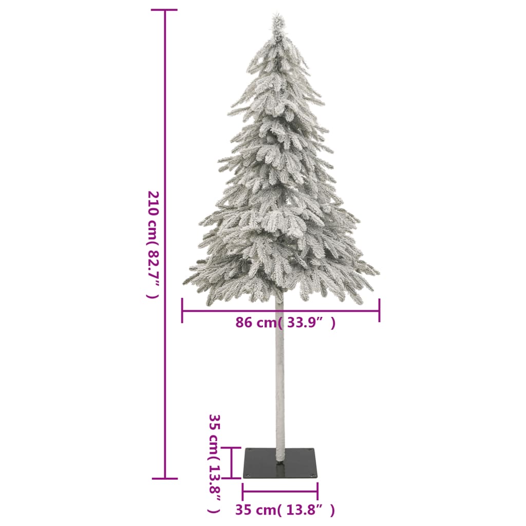 Artificial Christmas Tree 300 LEDs & Flocked Snow 82.7