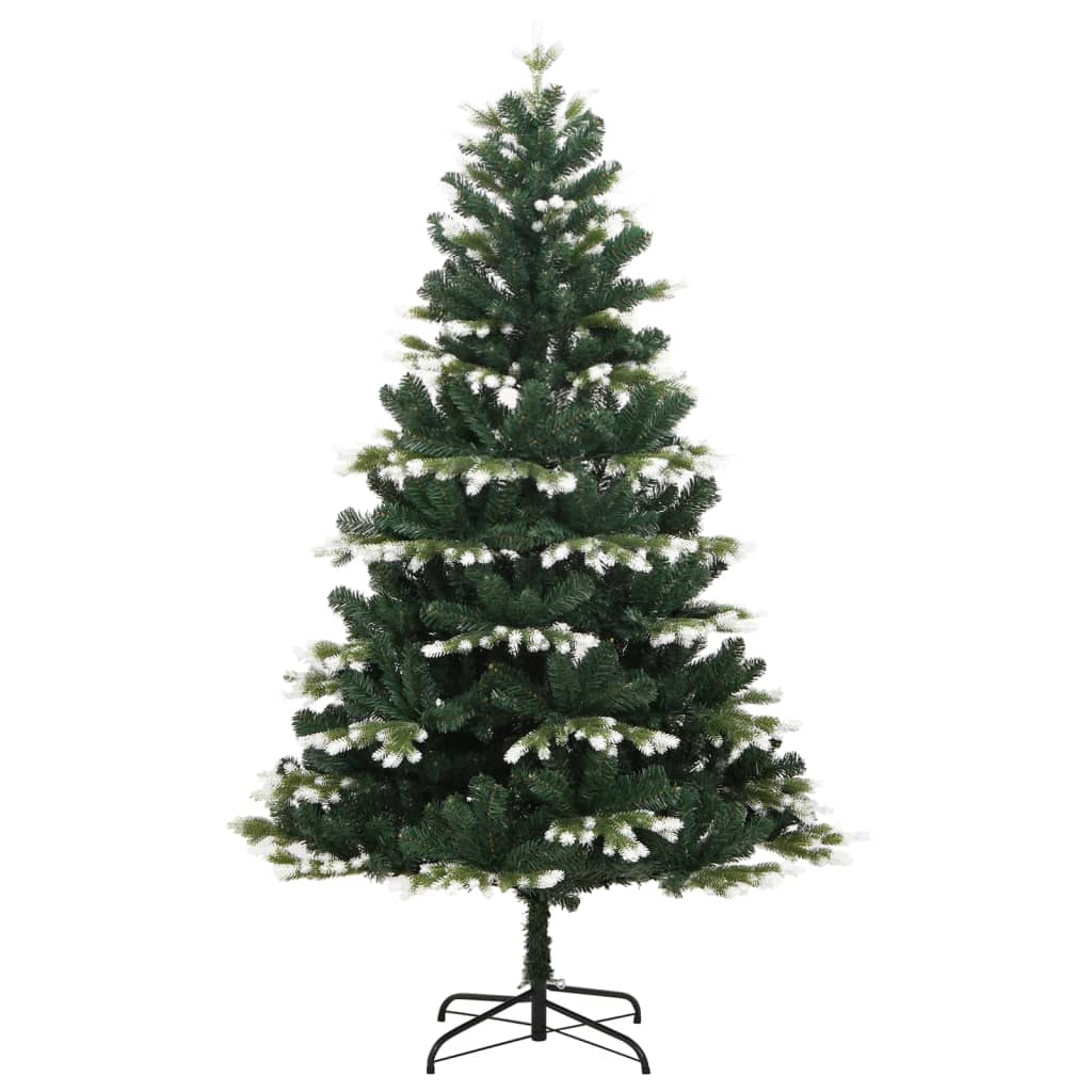 Artificial Hinged Christmas Tree 300 LEDs & Flocked Snow 70.9