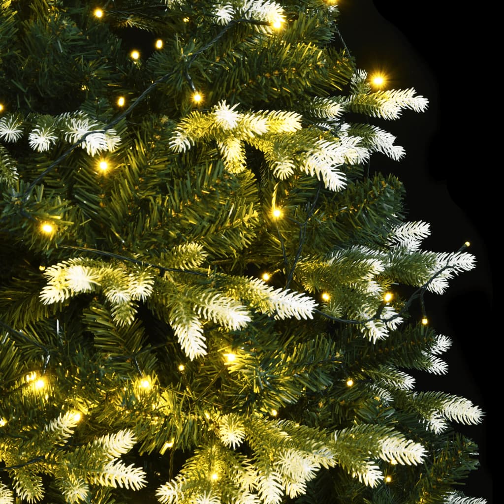 Artificial Hinged Christmas Tree 300 LEDs & Flocked Snow 82.7