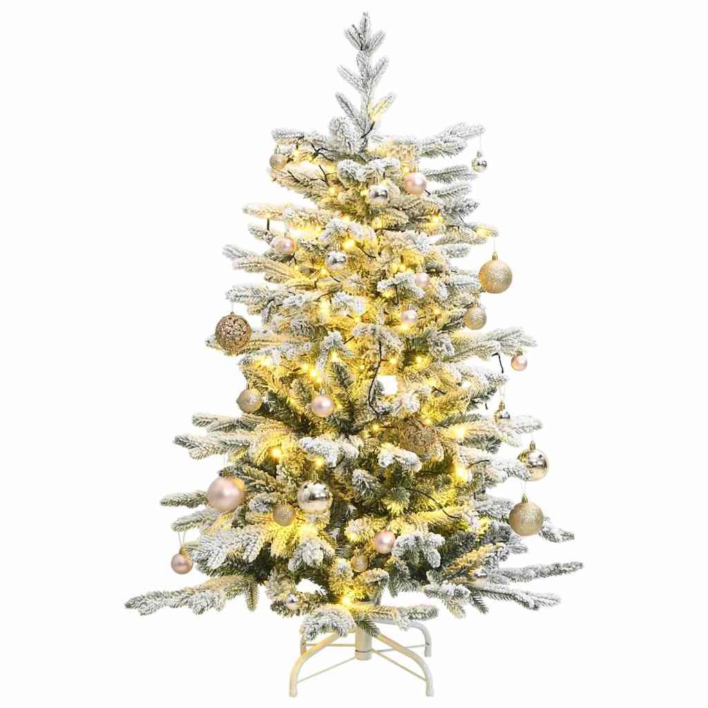 Artificial Hinged Christmas Tree 150 LEDs & Ball Set 59.1