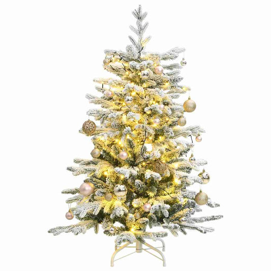 Artificial Hinged Christmas Tree 150 LEDs & Ball Set 59.1