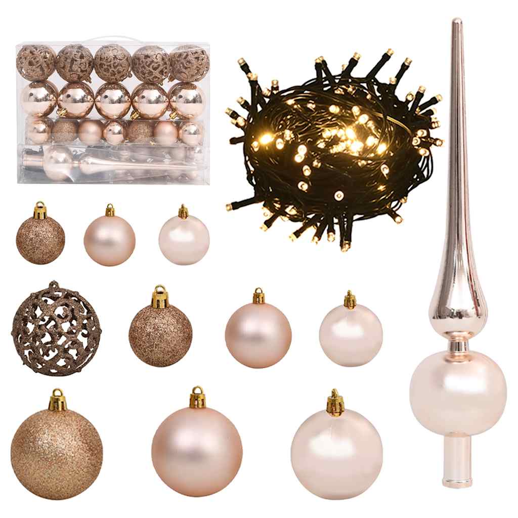 Artificial Hinged Christmas Tree 150 LEDs & Ball Set 59.1