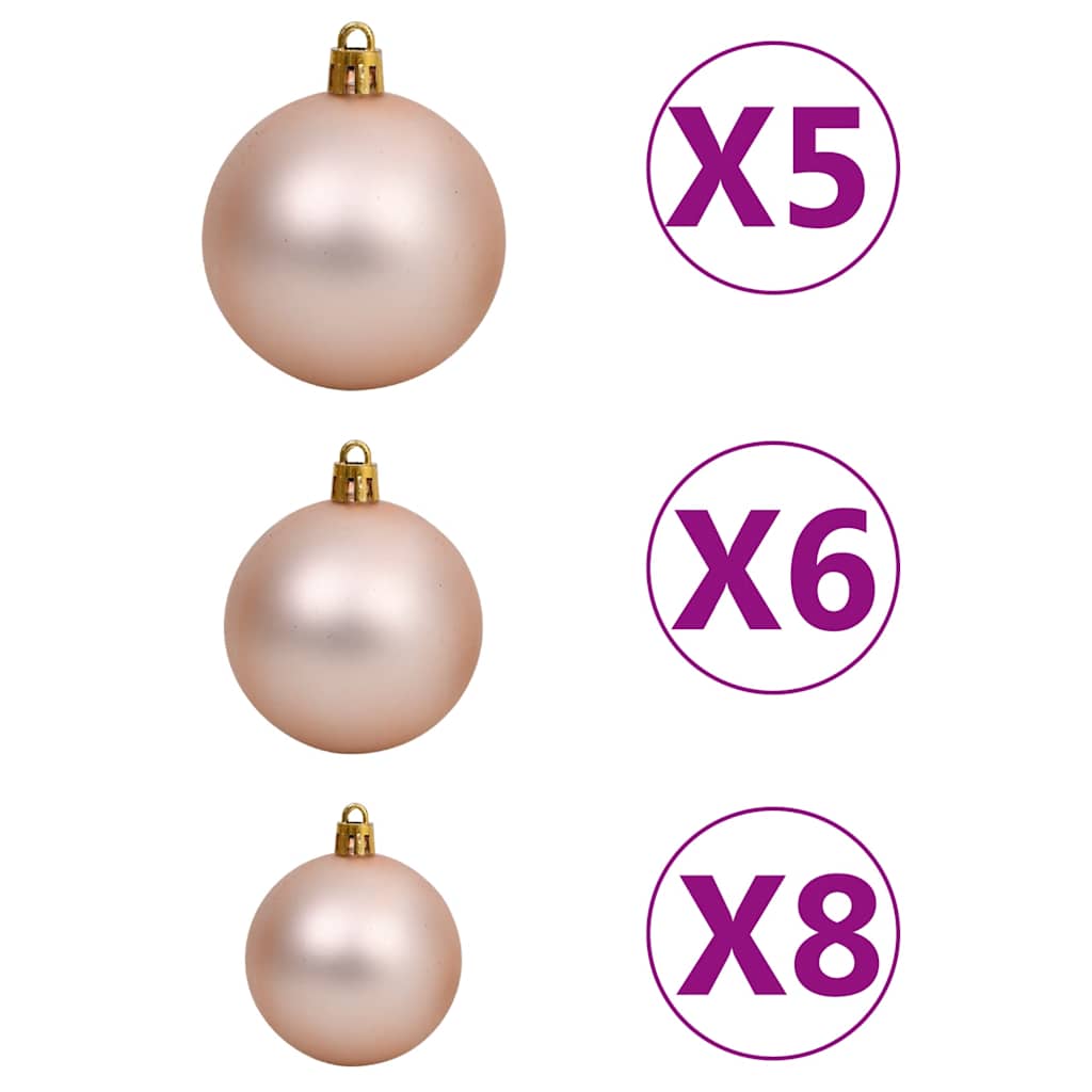Artificial Hinged Christmas Tree 150 LEDs & Ball Set 59.1