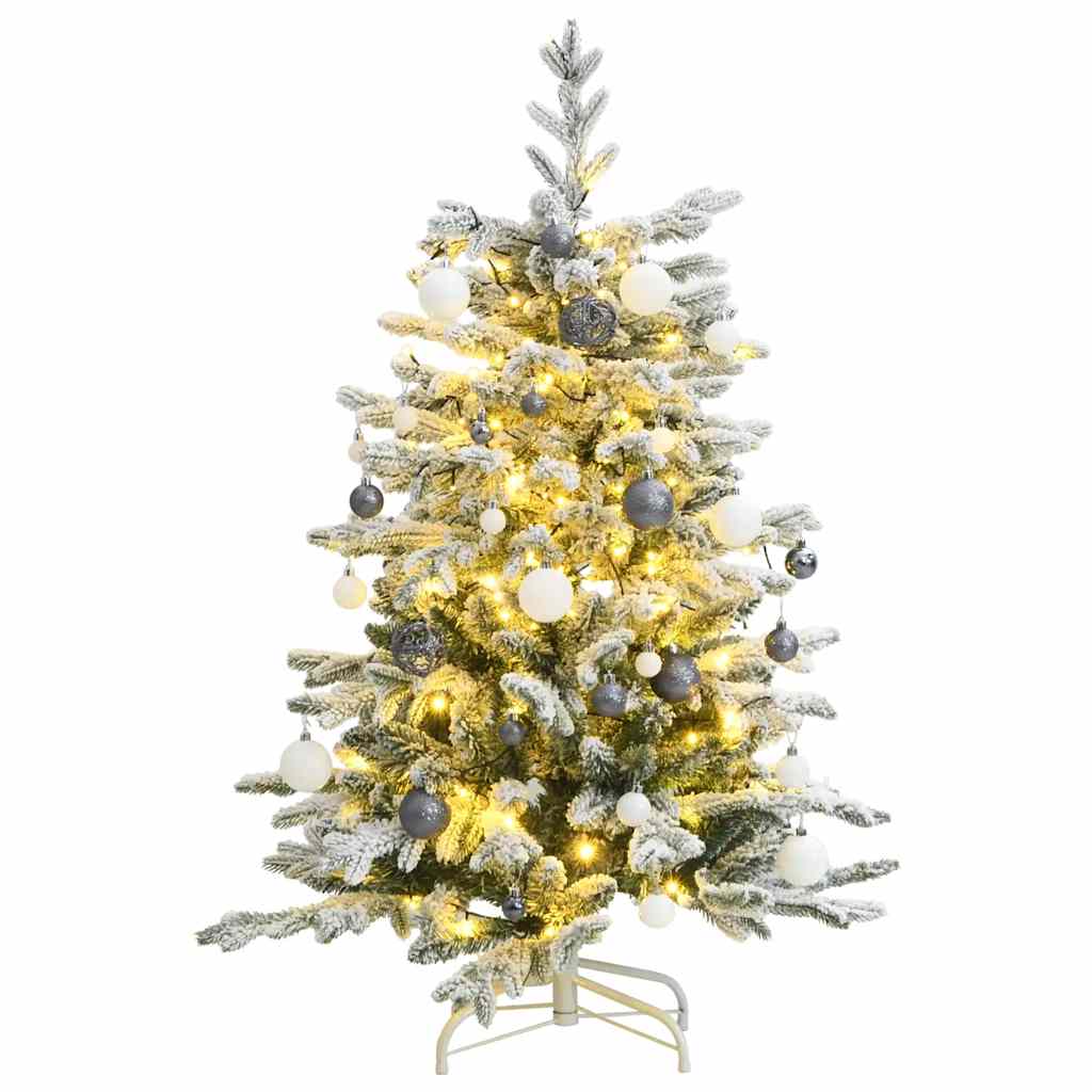 Artificial Hinged Christmas Tree 150 LEDs & Ball Set 59.1