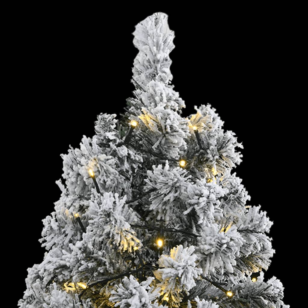 Artificial Hinged Christmas Tree 300 LEDs & Flocked Snow 70.9