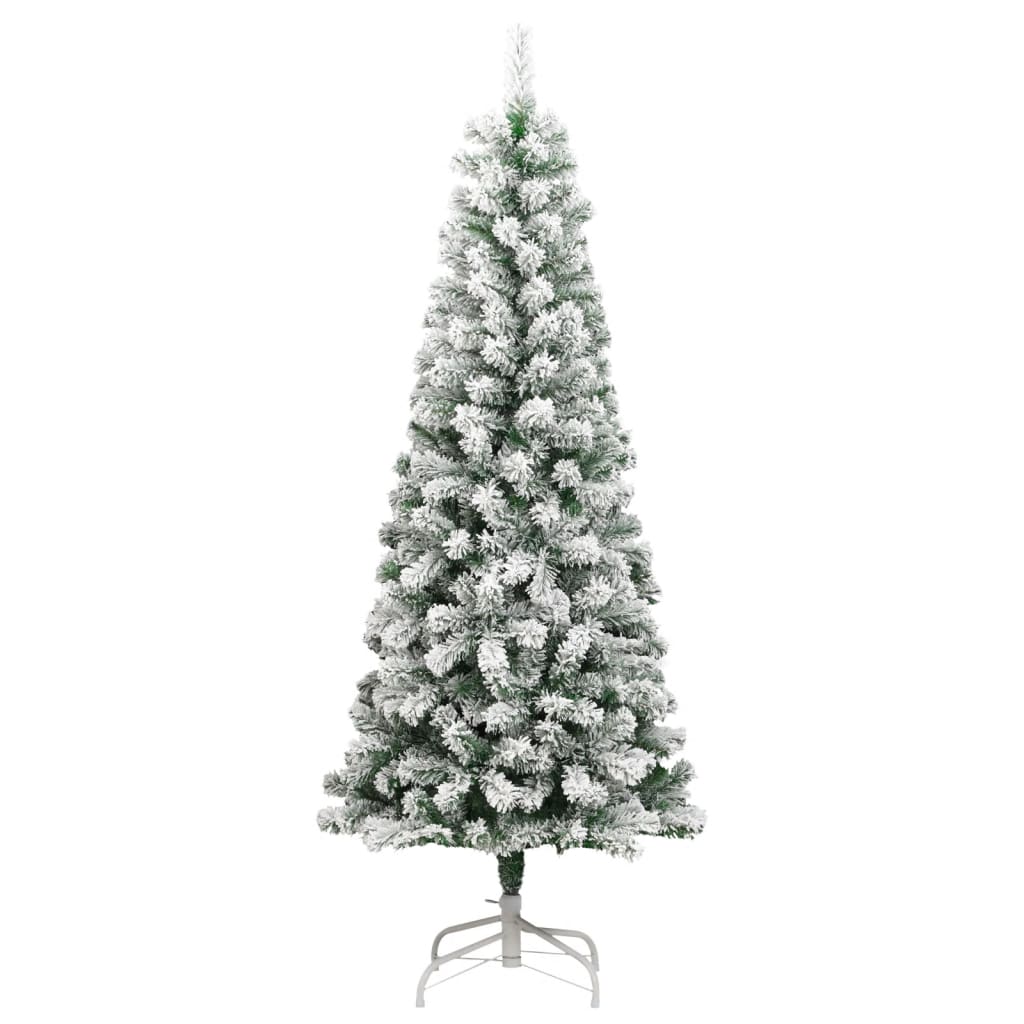 Artificial Hinged Christmas Tree 300 LEDs & Flocked Snow 70.9