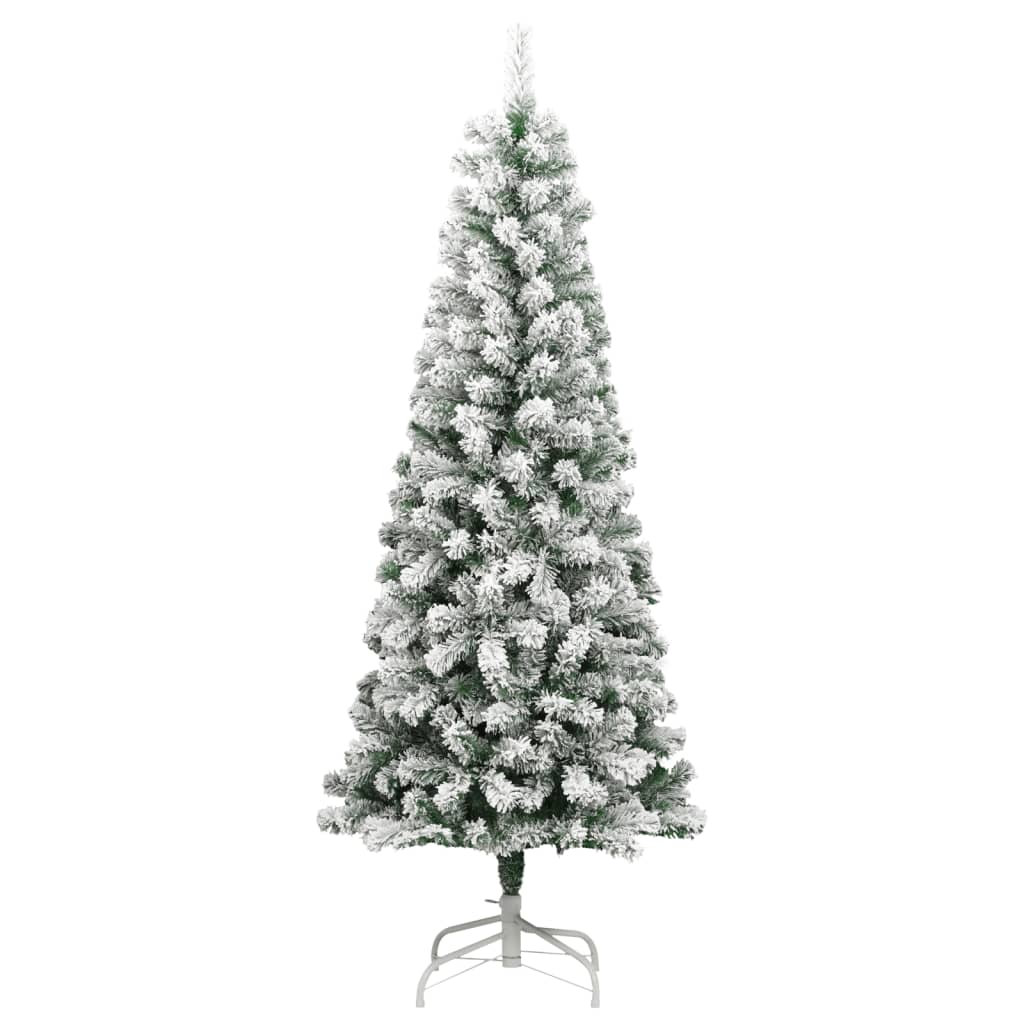 Artificial Hinged Christmas Tree 300 LEDs & Flocked Snow 82.7