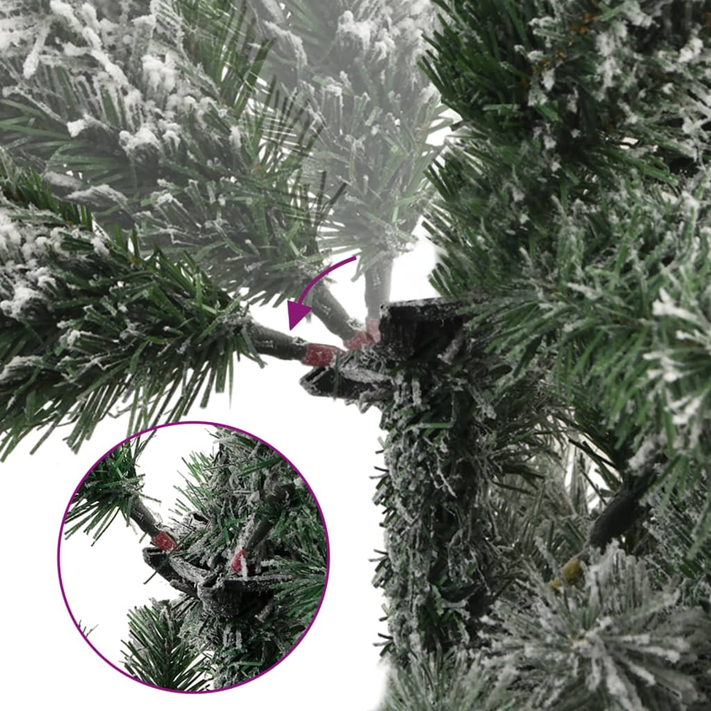 Artificial Hinged Christmas Tree 300 LEDs & Flocked Snow 82.7