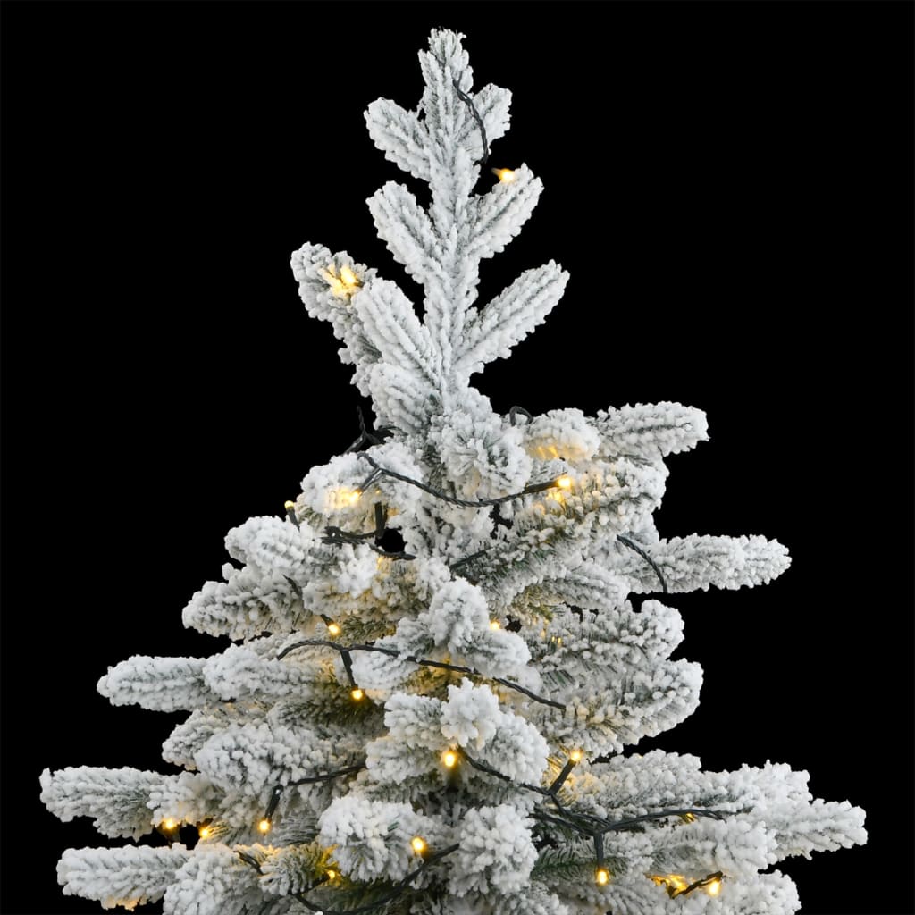 Artificial Hinged Christmas Tree 300 LEDs & Flocked Snow 82.7