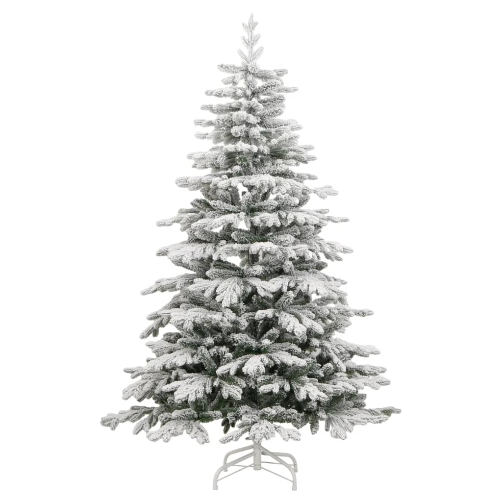 Artificial Hinged Christmas Tree 300 LEDs & Flocked Snow 82.7