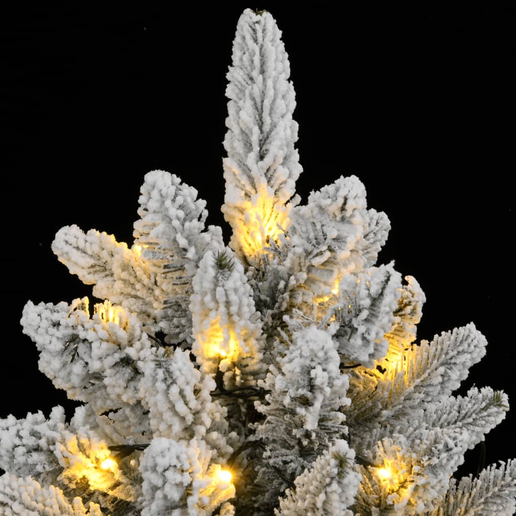 Artificial Christmas Tree 300 LEDs and Flocked Snow 70.9
