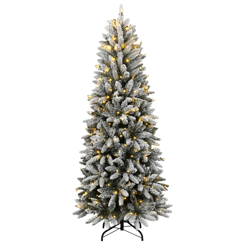 Artificial Christmas Tree 300 LEDs and Flocked Snow 82.7