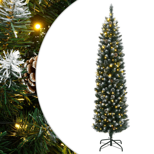 Artificial Slim Christmas Tree 300 LEDs 82.7