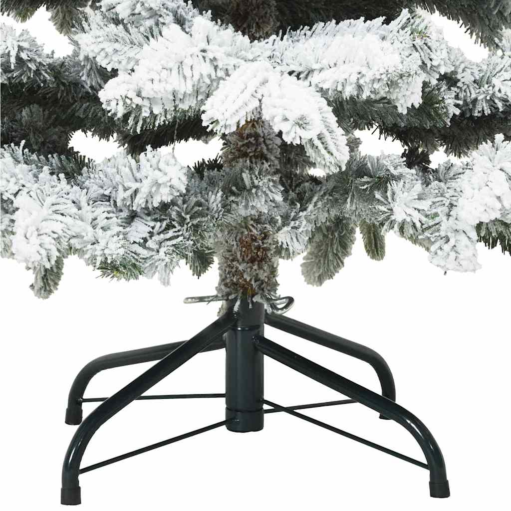 Artificial Hinged Christmas Tree Snow Flocked White 59.06 in