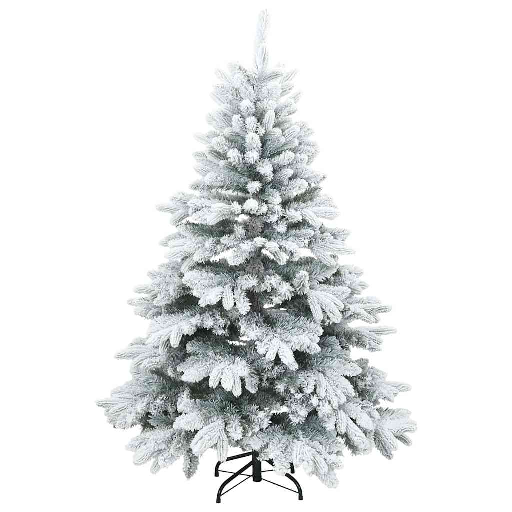Artificial Hinged Christmas Tree Snow Flocked White 59.06 in
