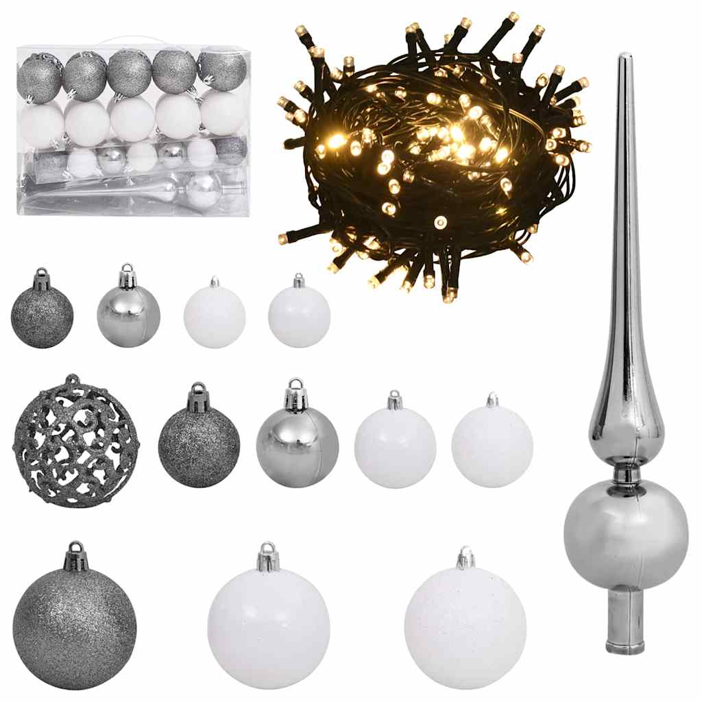 Artificial Christmas Tree with Stand White 47.24 in PE and PVC