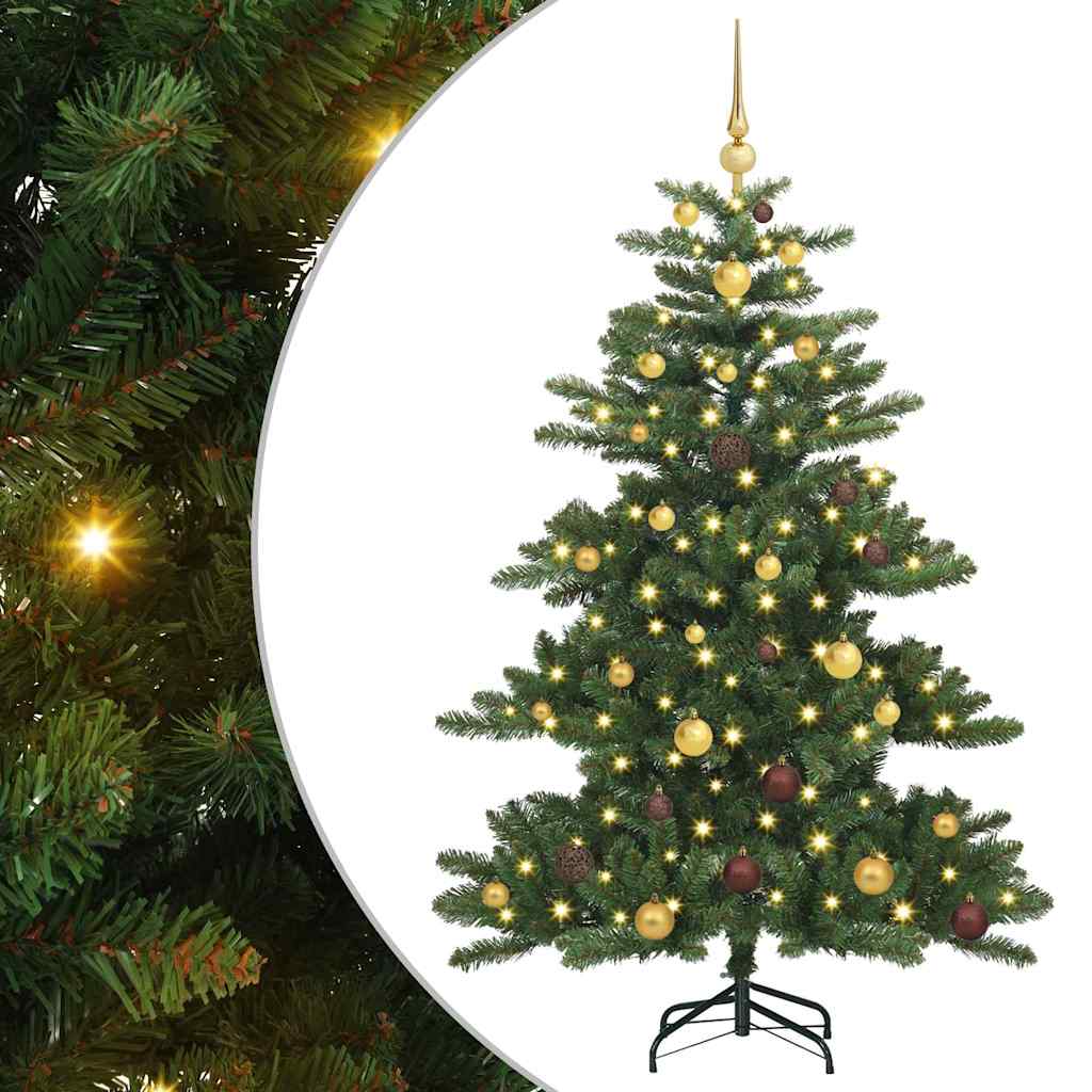 Artificial Hinged Christmas Tree Green 59.06 in PVC and Steel