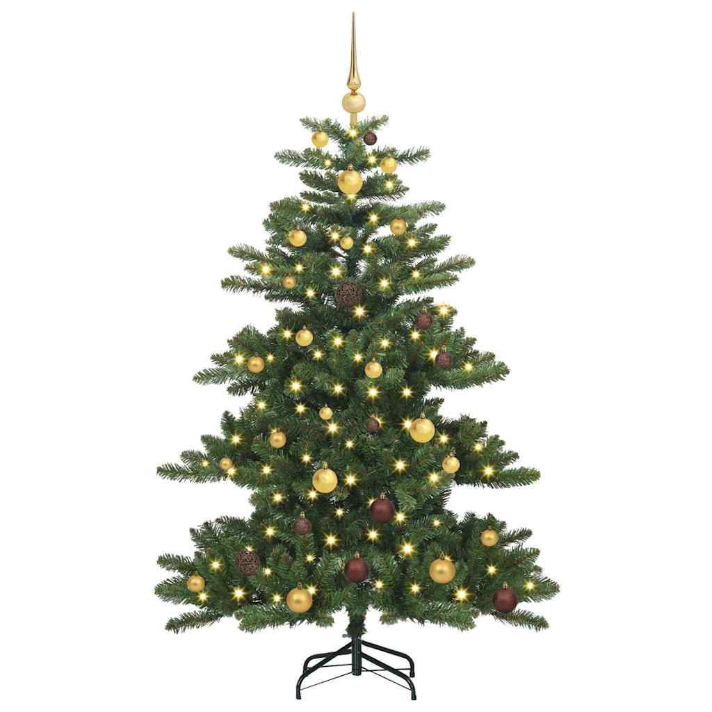 Artificial Hinged Christmas Tree Green 59.06 in PVC and Steel