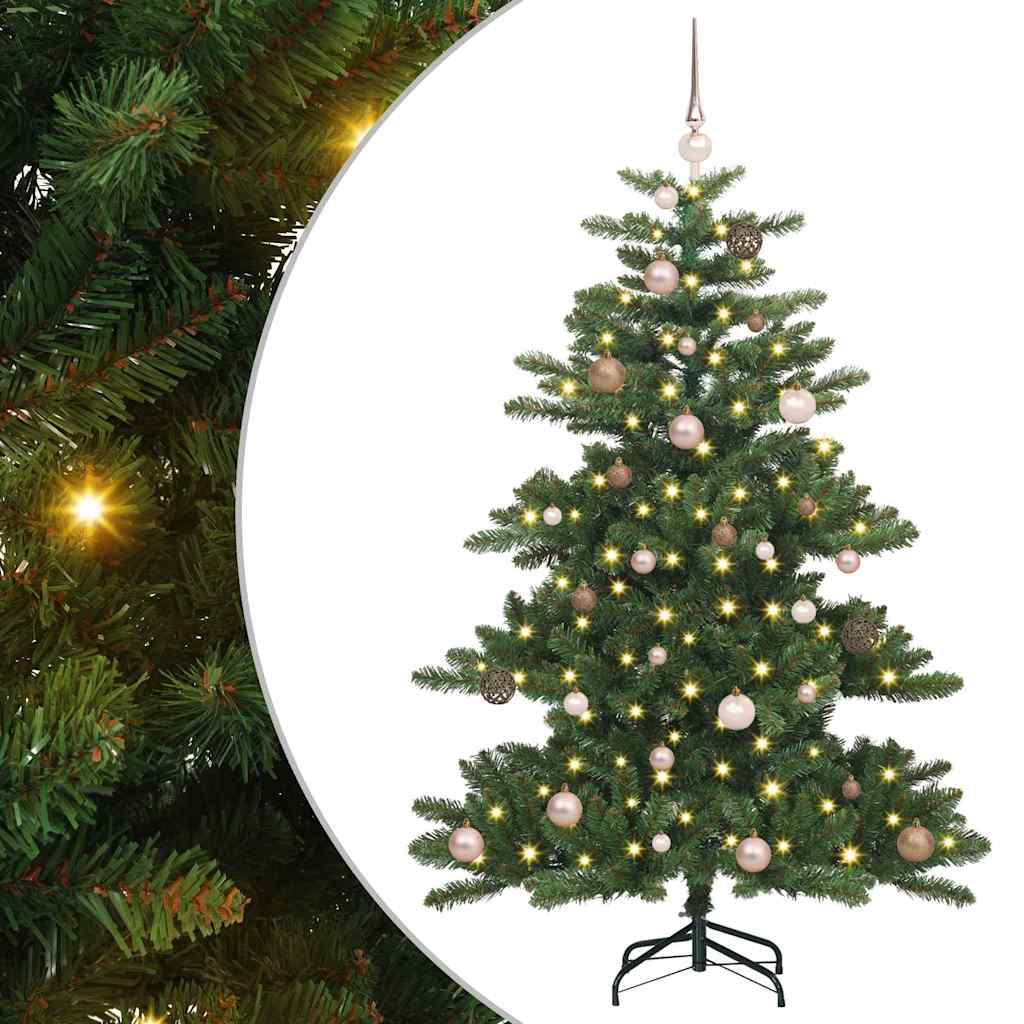 Artificial Hinged Christmas Tree Green 59.06 in PVC and Steel