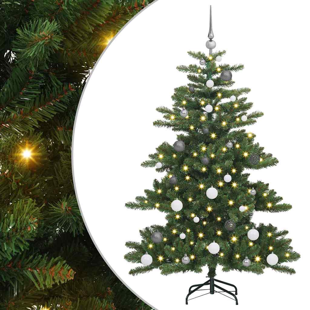 Artificial Hinged Christmas Tree Green 59.06 in PVC and Steel