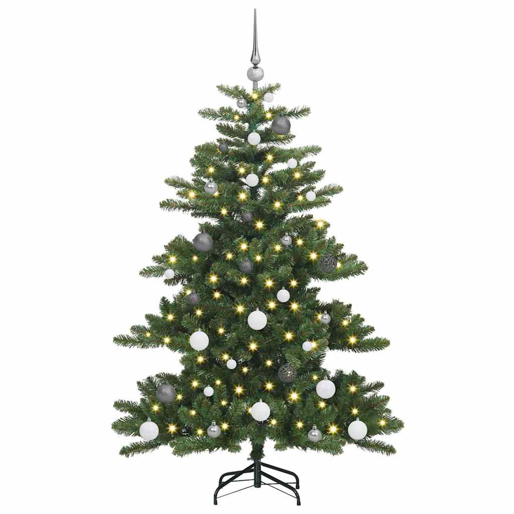 Artificial Hinged Christmas Tree Green 59.06 in PVC and Steel