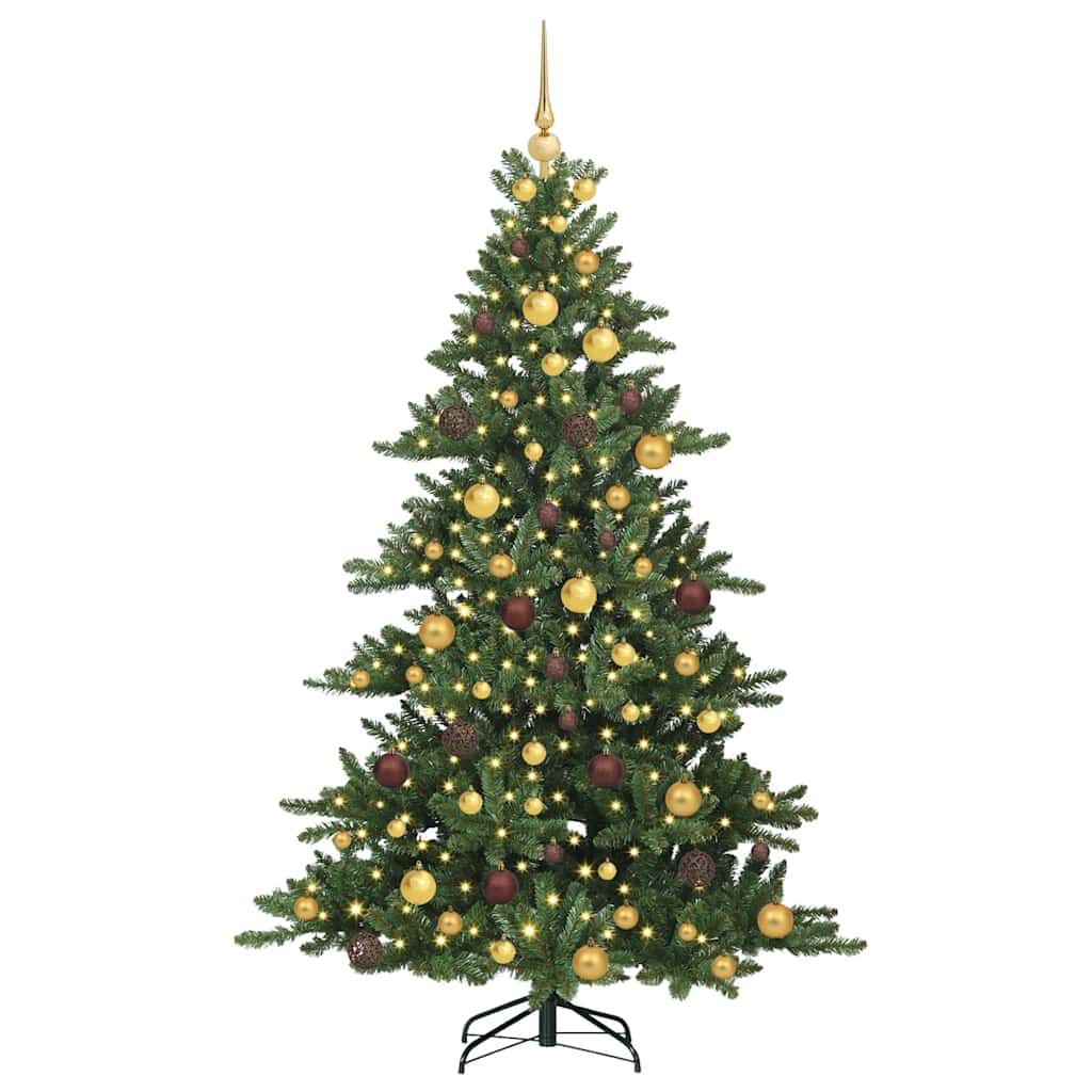 Artificial Hinged Christmas Tree Green 70.87 in PVC and Steel