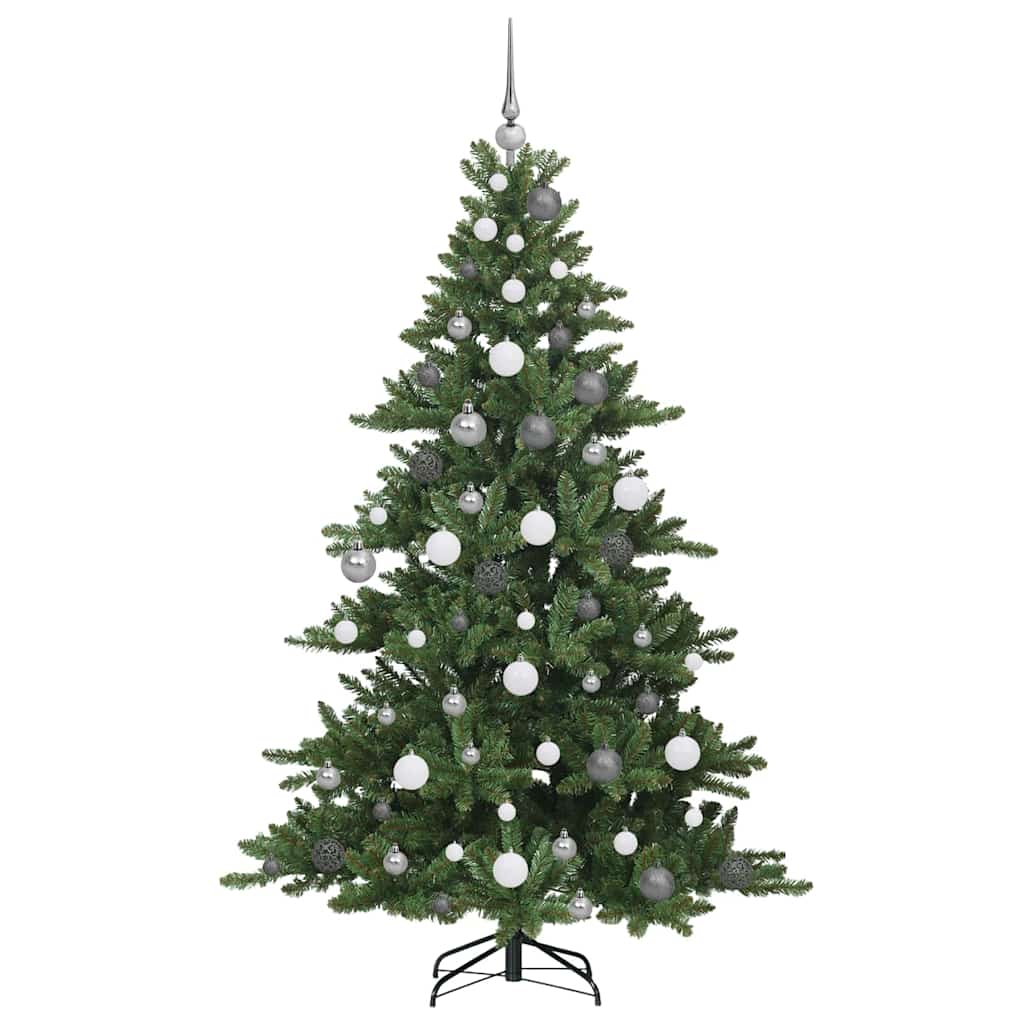 Artificial Hinged Christmas Tree Green 70.87 in PVC and Steel