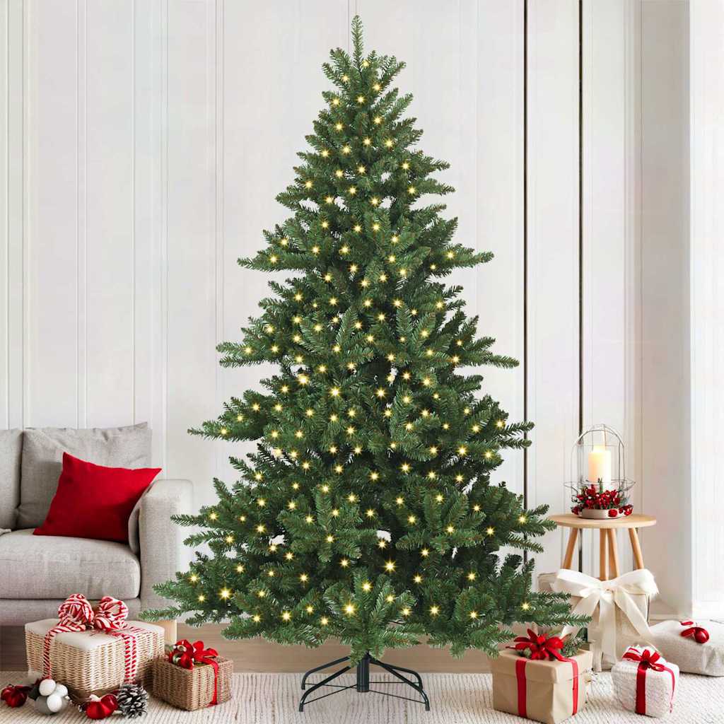 Artificial Hinged Christmas Tree Green 82.68 in PVC and Steel