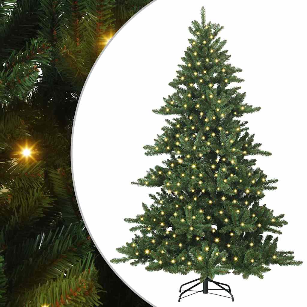 Artificial Hinged Christmas Tree Green 82.68 in PVC and Steel