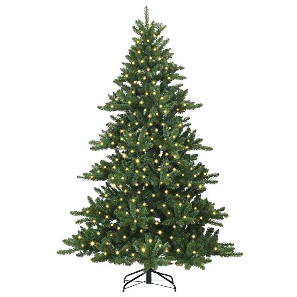 Artificial Hinged Christmas Tree Green 82.68 in PVC and Steel
