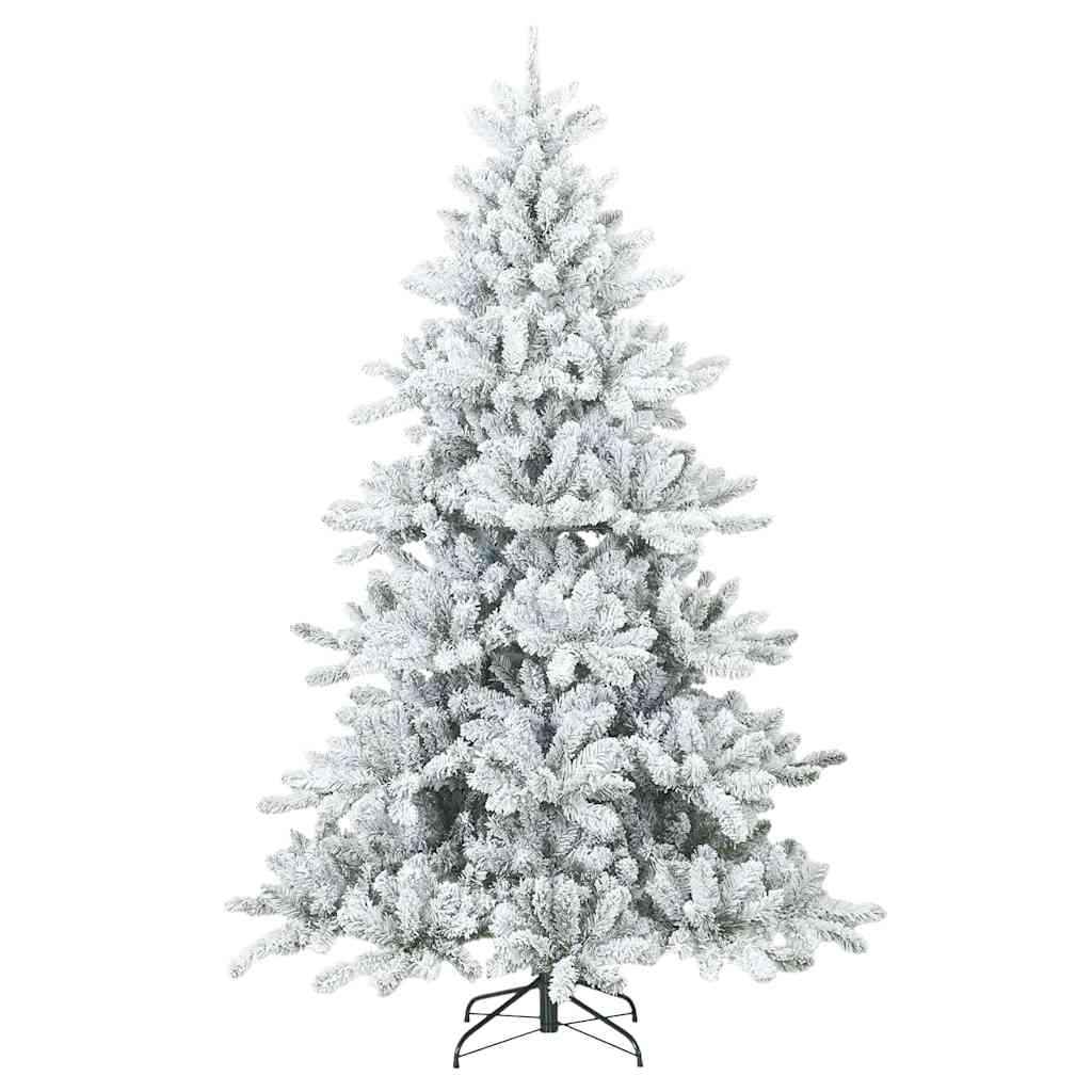 Artificial Hinged Christmas Tree White 70.87 in PVC and Steel