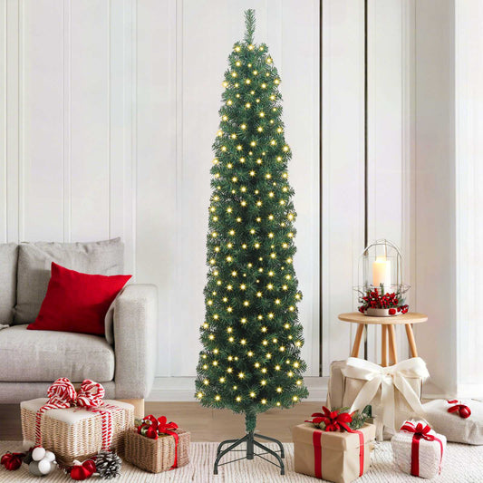 Artificial Christmas Tree with 300 LEDs Green 70.87 in