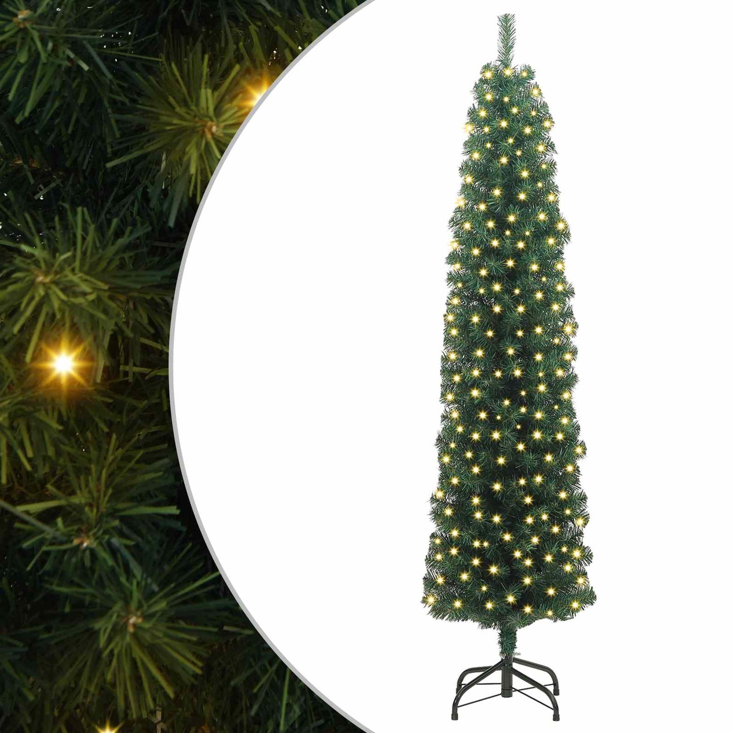 Artificial Christmas Tree with 300 LEDs Green 70.87 in