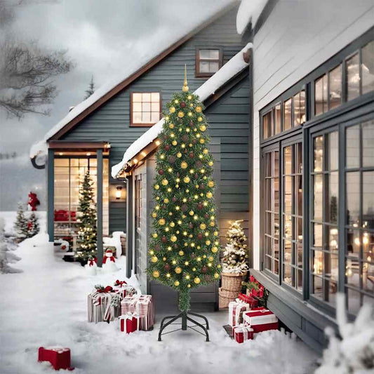 Artificial Christmas Tree with 300 LEDs Green 94.49 in