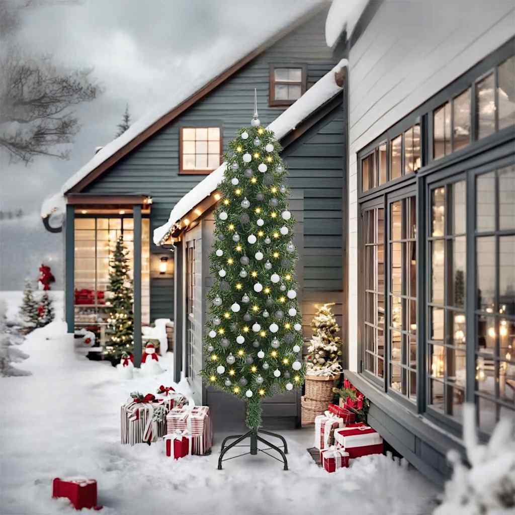Artificial Christmas Tree with 300 LEDs Green 94.49 in