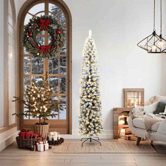 Artificial Christmas Tree with 300 LEDs Green 70.87 in