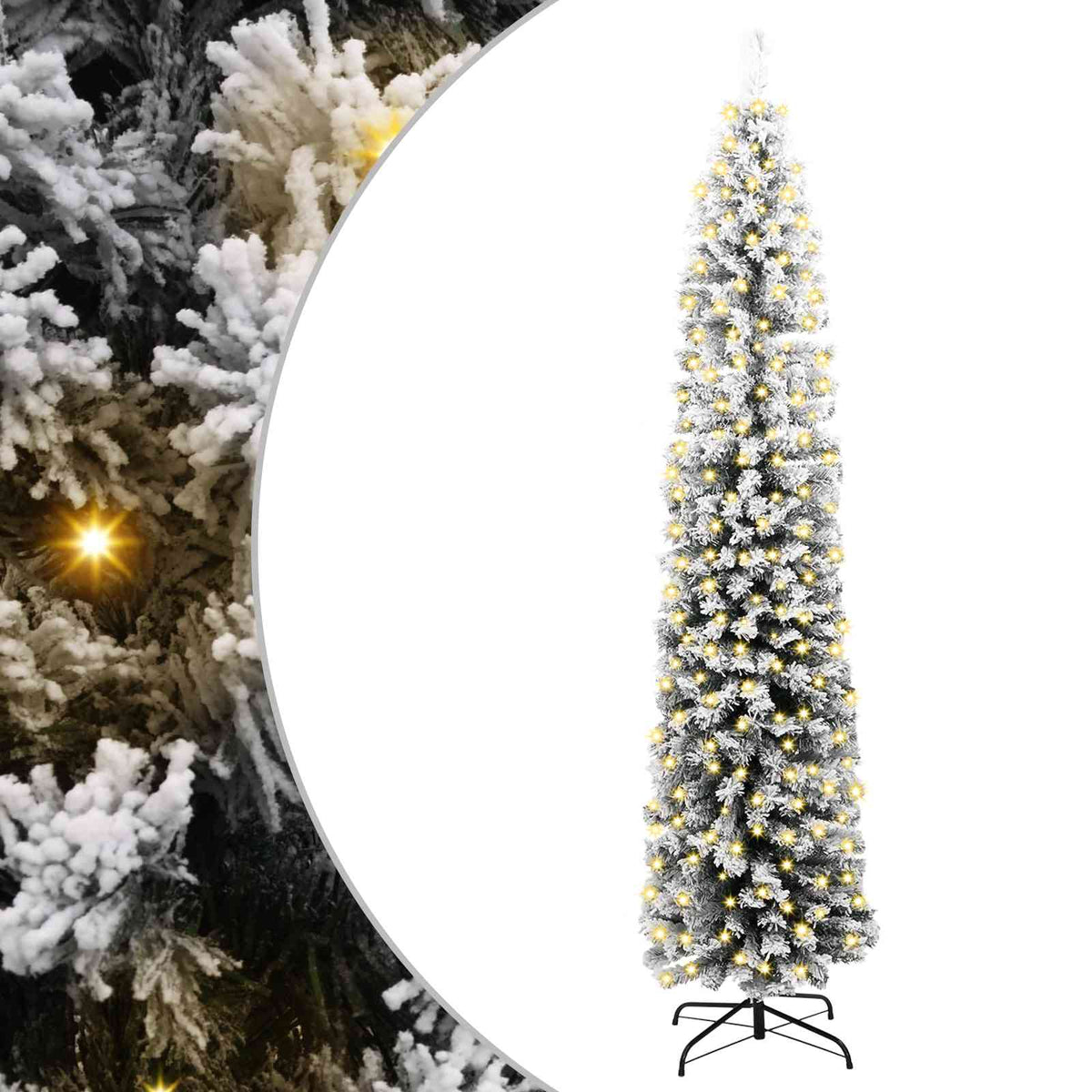Artificial Christmas Tree with 300 LEDs Green 70.87 in