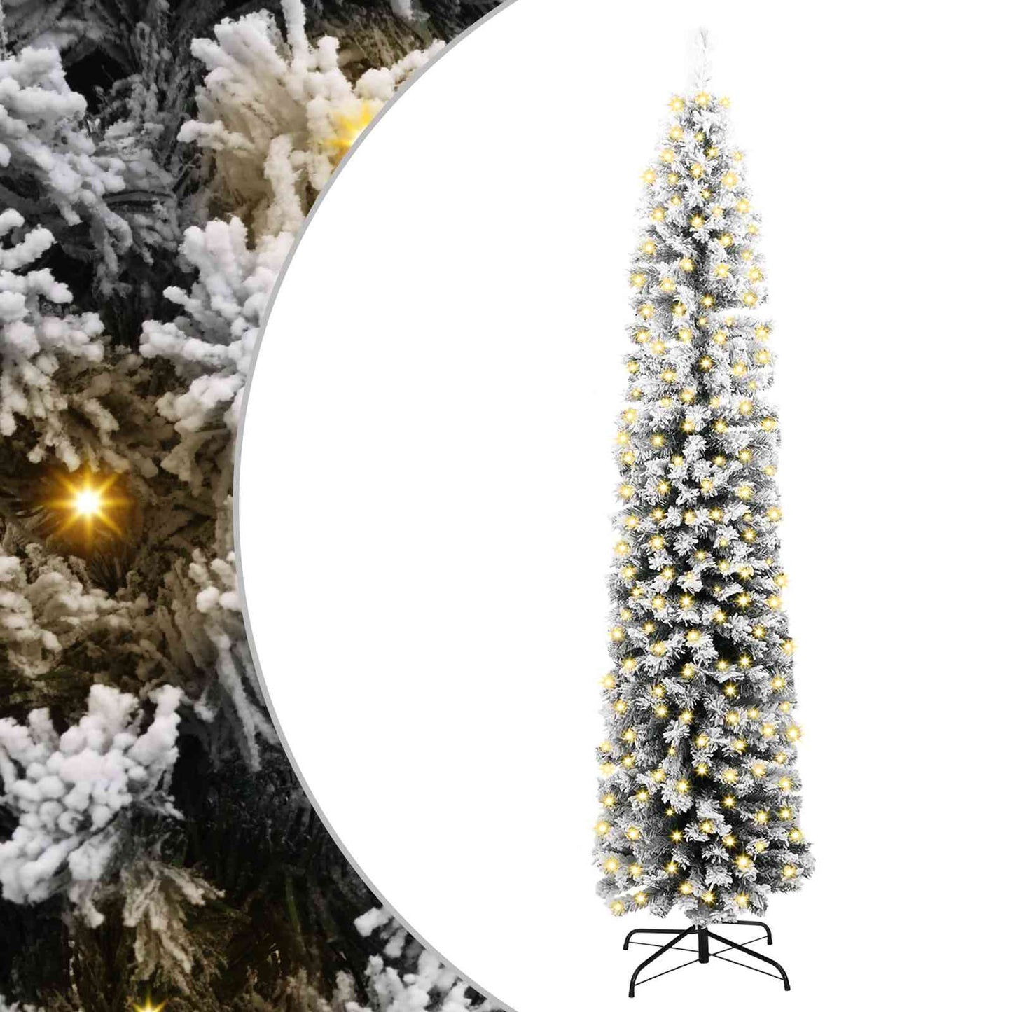 Artificial Christmas Tree with 300 LEDs Green 82.68 in