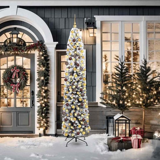 Artificial Christmas Tree with 300 LEDs Green 82.68 in