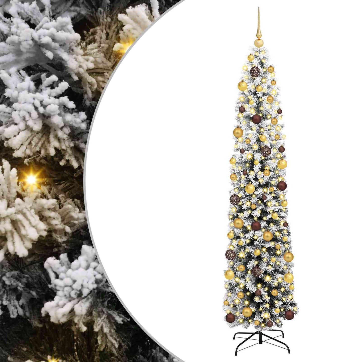 Artificial Christmas Tree with 300 LEDs Green 82.68 in