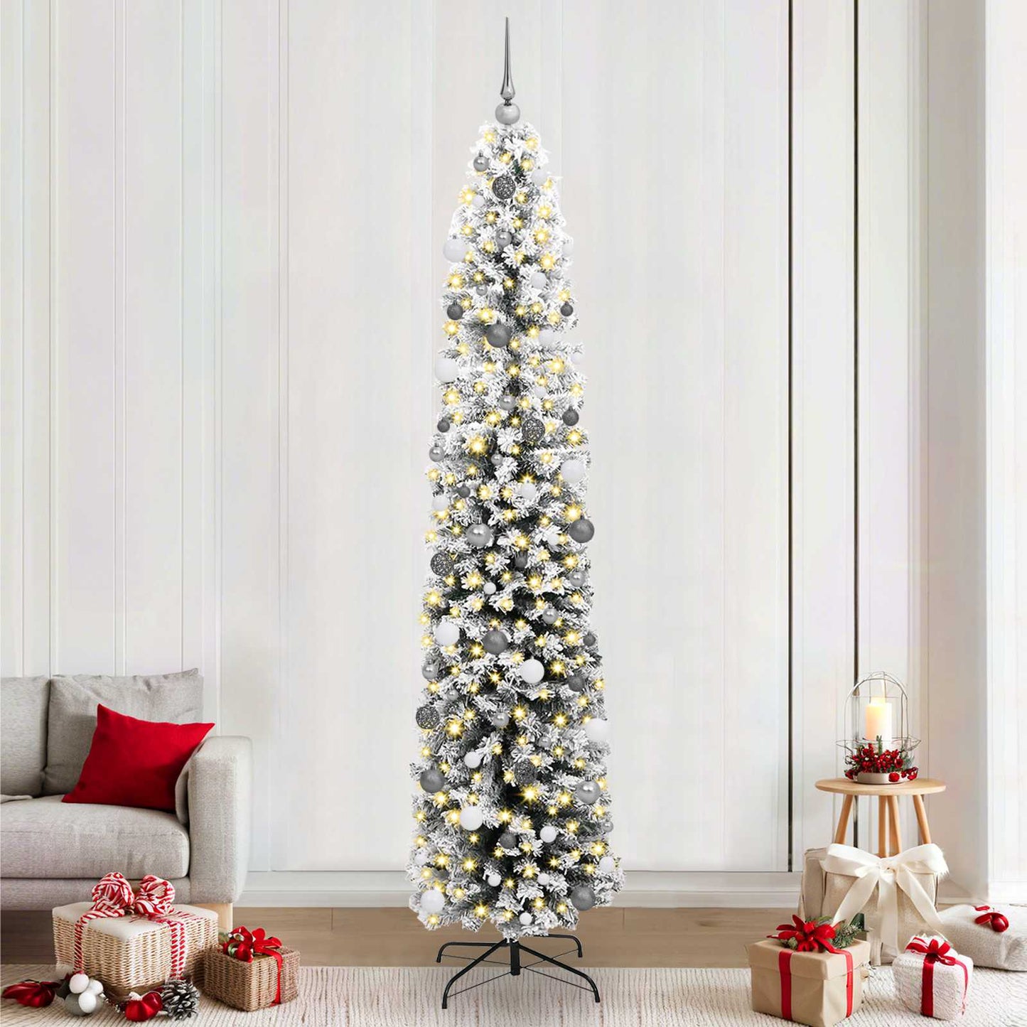 Artificial Christmas Tree with 300 LEDs Green 94.49 in