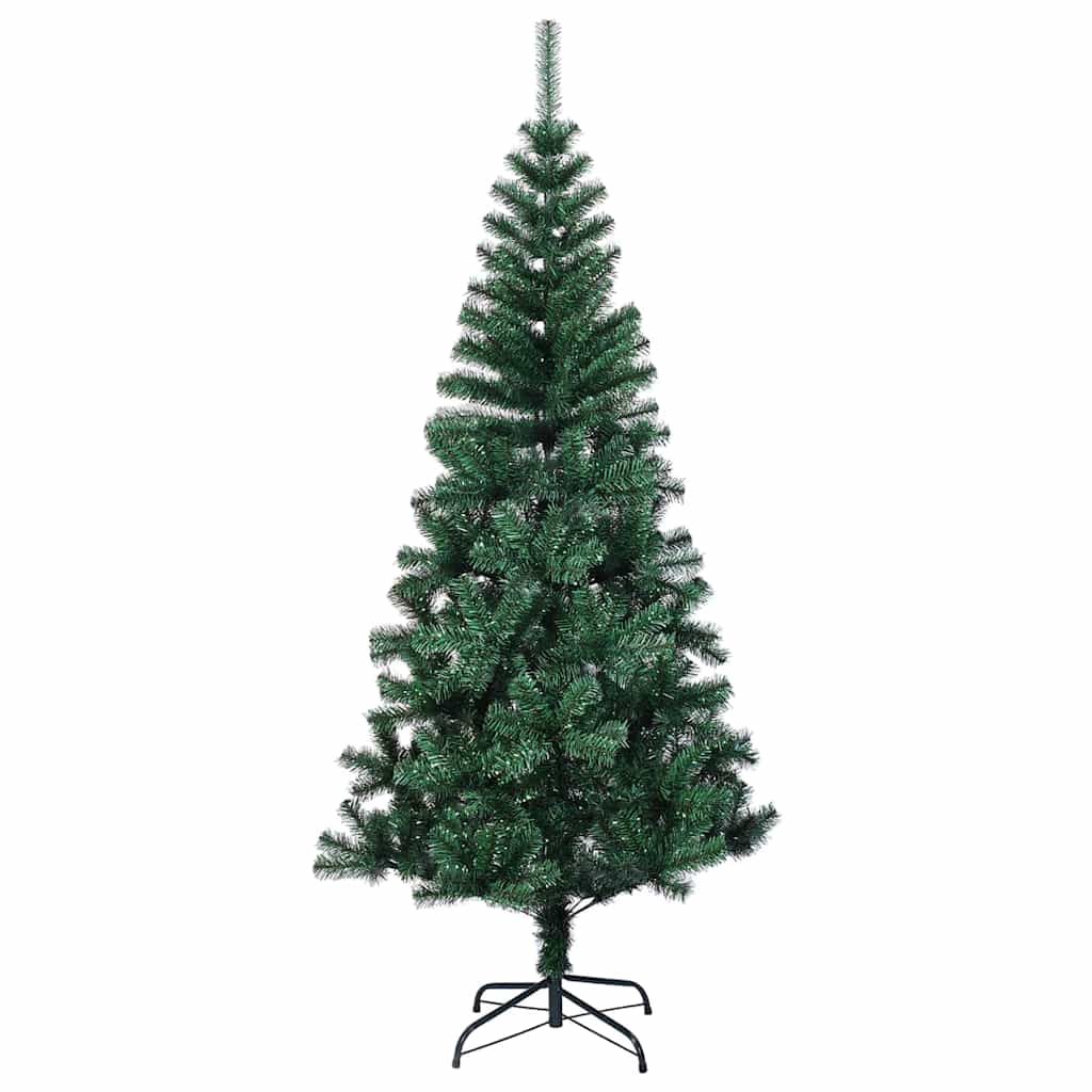 Artificial Pre-lit Christmas Tree Green 82.7" PVC and Metal
