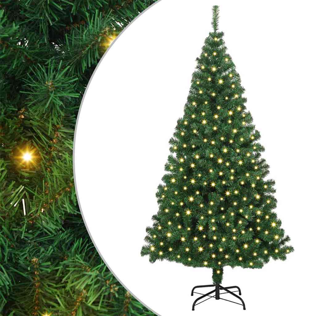 Artificial Christmas Tree with 300 LEDs Green 70.87 in